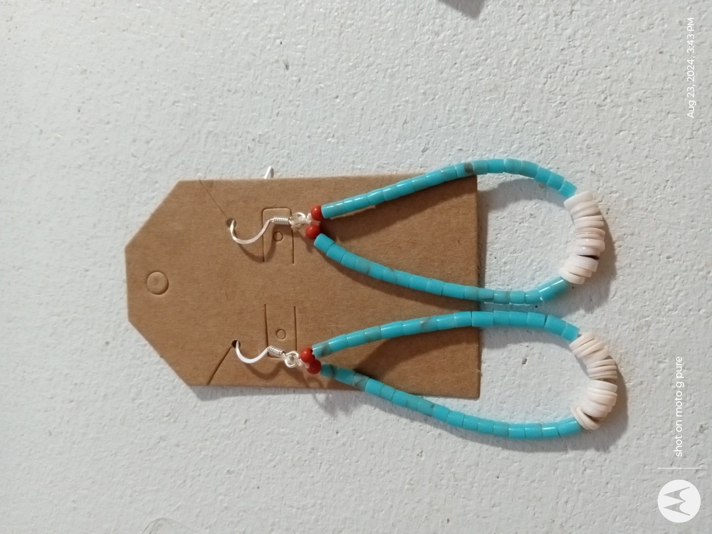 New turquoise Jacla earrings 2.5"L boho trib…